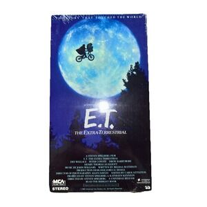 1988 ET The Extra Terrestrial VHS Tape Movie Green Flap FACTORY SEALED Watermark